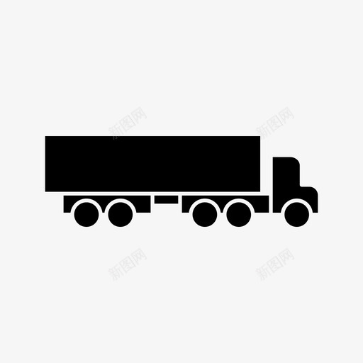 拖车货车送货车svg_新图网 https://ixintu.com 货车 拖车 送货 运输工具 车辆
