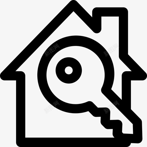 奖励住宅钥匙svg_新图网 https://ixintu.com 住宅 房地产 奖励 钥匙 拉各 特线