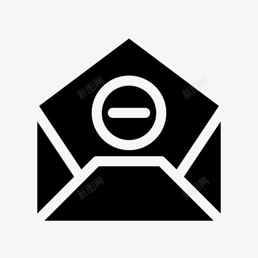 电子邮件行否定svg_新图网 https://ixintu.com 电子邮件 否定 字形
