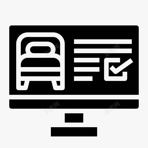显示器床支票svg_新图网 https://ixintu.com 显示器 支票 计算机 屏幕 酒店