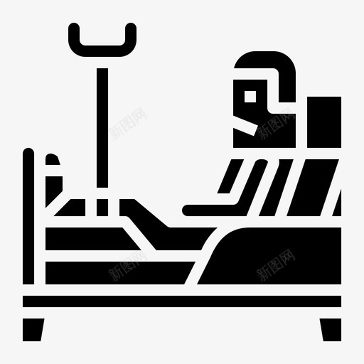 腿断了床医院svg_新图网 https://ixintu.com 断了 病了 医院