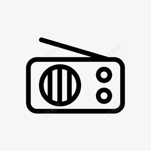 收音机广播调频svg_新图网 https://ixintu.com 收音机 广播 调频 媒体 电台 电子