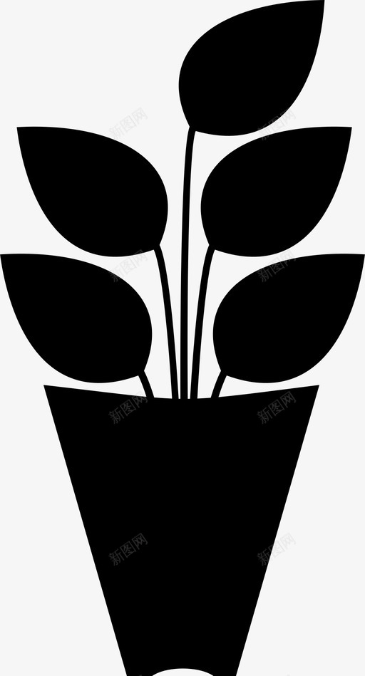 植物装饰花瓶svg_新图网 https://ixintu.com 植物 装饰 花瓶