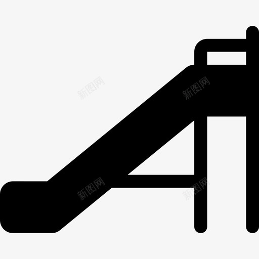 公园滑梯游戏滑梯svg_新图网 https://ixintu.com 滑梯 公园 游戏 小黑
