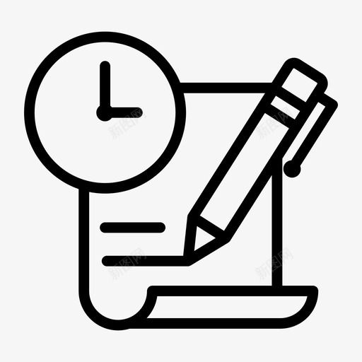 报告学期时钟svg_新图网 https://ixintu.com 报告 学期 时钟 截止 截止日 日期 时间