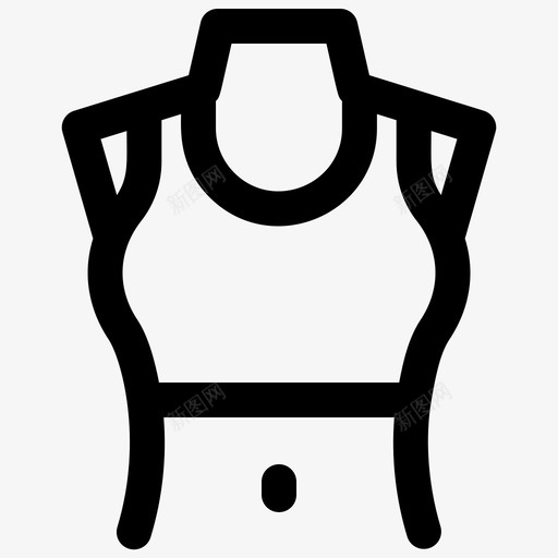 女性躯干胸罩胸部svg_新图网 https://ixintu.com 女性 躯干 胸罩 胸部 腹部 健身 直系