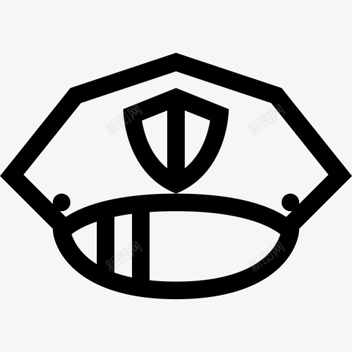 警帽警官警察svg_新图网 https://ixintu.com 警帽 警官 警察