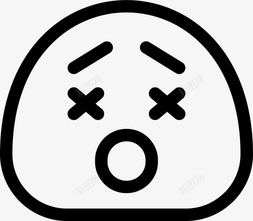 表情符号惊讶死亡svg_新图网 https://ixintu.com 表情 符号 惊讶 死亡 震惊 思考