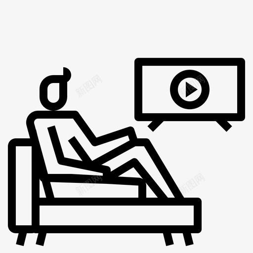 看电视冠状病毒自我隔离svg_新图网 https://ixintu.com 看电视 冠状 病毒 自我 隔离 社会 距离