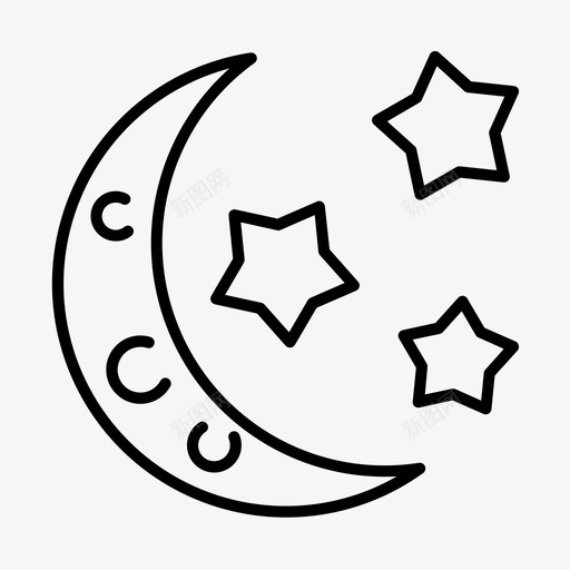 星星和月亮天文学星系svg_新图网 https://ixintu.com 星星 月亮 天文学 星系 宇宙