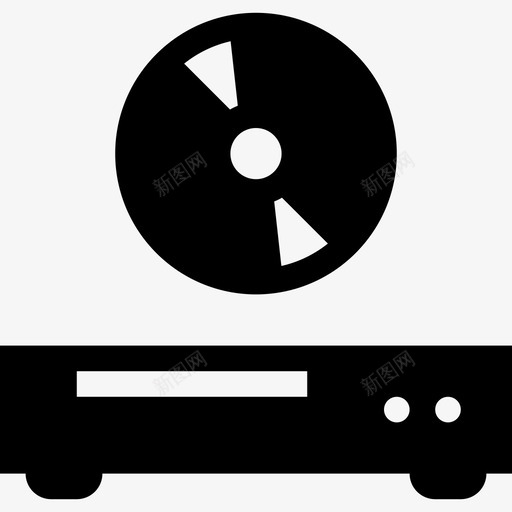 dvd播放机cd光盘svg_新图网 https://ixintu.com 播放机 光盘 媒体 微型 黑色