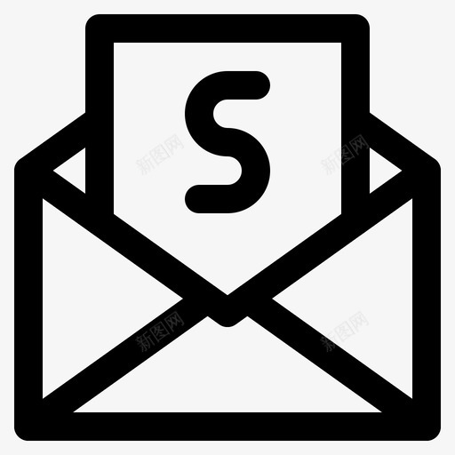 发票电子邮件联系人消息svg_新图网 https://ixintu.com 发票 电子邮件 联系人 消息 邮件 线路