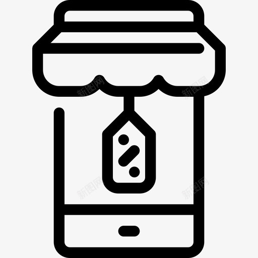 手机购物折扣在线svg_新图网 https://ixintu.com 手机 购物 折扣 在线销售 黑色 星期五