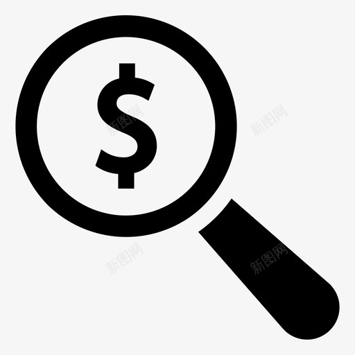 寻找金钱货币美元svg_新图网 https://ixintu.com 寻找 金钱 货币 美元 放大镜 搜索 额外 图标