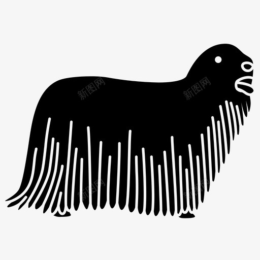 科蒙德品种狗svg_新图网 https://ixintu.com 科蒙 品种 狗毛 多毛
