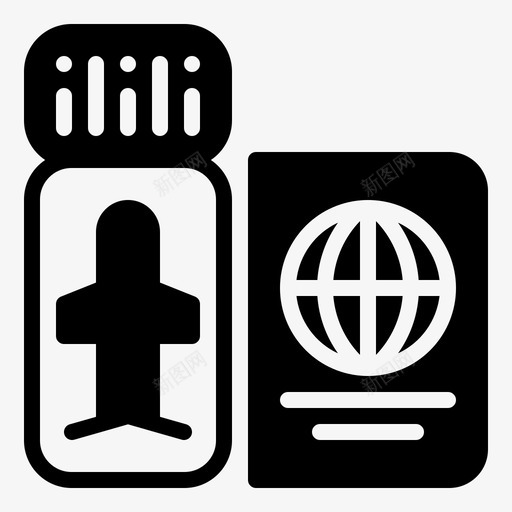 机票飞机航空svg_新图网 https://ixintu.com 机票 飞机 航空 护照 交通工具