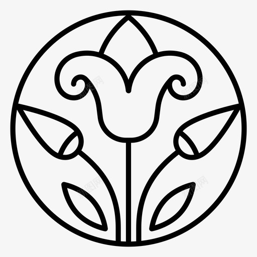 花卉美容标志svg_新图网 https://ixintu.com 花卉 美容 标志 莲花 植物 埃及 装饰