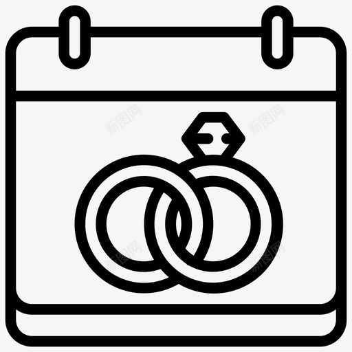 结婚日期日历svg_新图网 https://ixintu.com 结婚 日期 日历