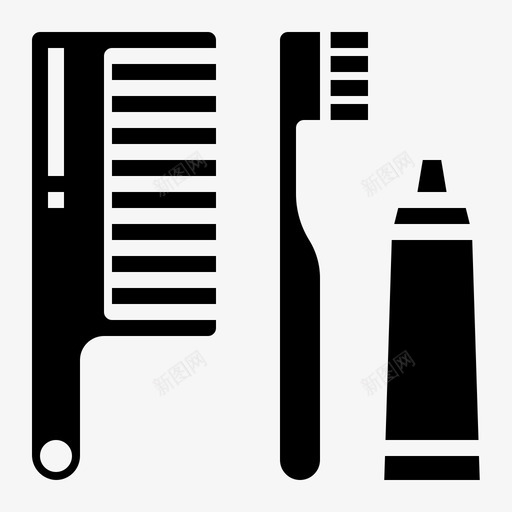 发刷梳子牙刷svg_新图网 https://ixintu.com 发刷 梳子 牙刷 牙膏 酒店