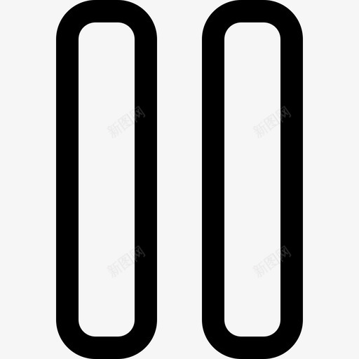 暂停媒体控制电影svg_新图网 https://ixintu.com 暂停 媒体 控制 电影音乐 按钮 材料 界面