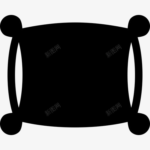 枕头床靠垫svg_新图网 https://ixintu.com 枕头 靠垫 休息 睡觉 小黑