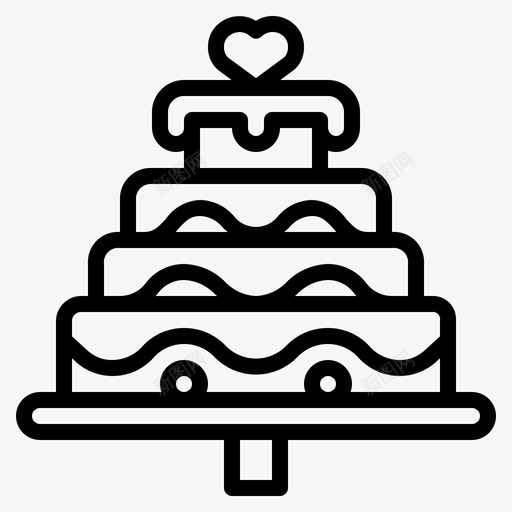 婚礼蛋糕甜点婚礼02svg_新图网 https://ixintu.com 婚礼 蛋糕 甜点