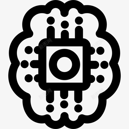 人工智能自动机大脑svg_新图网 https://ixintu.com 人工智能 自动机 大脑 未来主义 机器人 泻湖 未来 智能