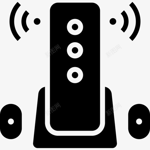 遥控器智能家居2黑色填充svg_新图网 https://ixintu.com 遥控器 智能家居 黑色 填充
