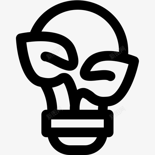 生态环境灯泡svg_新图网 https://ixintu.com 生态环境 灯泡 自然 植物 泻湖 技术