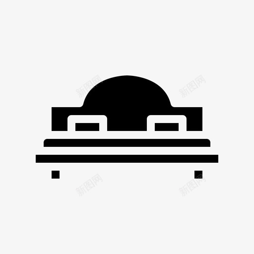 床小床家具svg_新图网 https://ixintu.com 小床 家具 枕头 睡眠 黑色 星期五 雕文