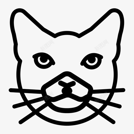猫脸动物宠物svg_新图网 https://ixintu.com 猫脸 宠物 动物 兽医