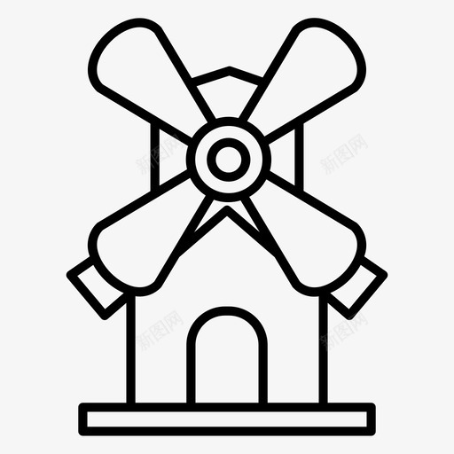 风车农业花园svg_新图网 https://ixintu.com 花园 农业 风车 园艺