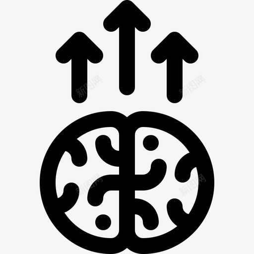 提高箭头大脑svg_新图网 https://ixintu.com 提高 箭头 大脑 聪明 向上 教育 学校 大纲