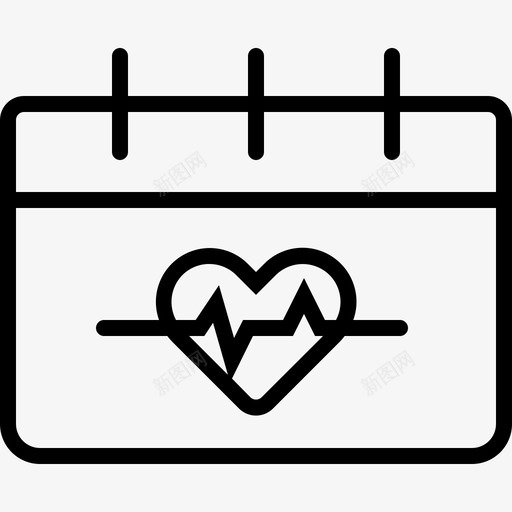健康日历医生svg_新图网 https://ixintu.com 日历 健康 医生 心脏 时间