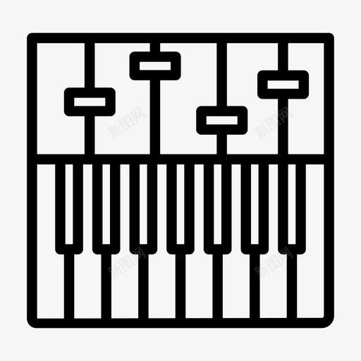 合成器电子乐器svg_新图网 https://ixintu.com 合成器 电子 乐器 音乐