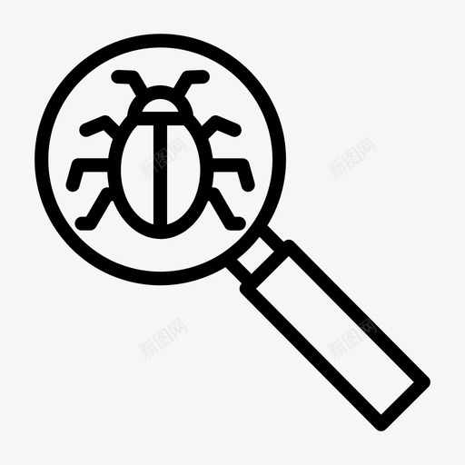查找bug放大镜搜索svg_新图网 https://ixintu.com 查找 放大镜 搜索 安全