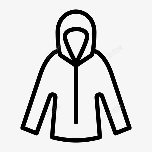雨衣衣服装备svg_新图网 https://ixintu.com 雨衣 衣服 装备 连帽 夹克 露营