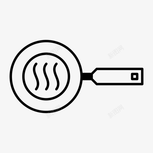 锅煎锅厨具svg_新图网 https://ixintu.com 煎锅 厨具 用具 烹饪 工具