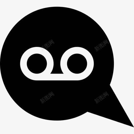 音频聊天泡泡信息svg_新图网 https://ixintu.com 音频 聊天 泡泡 信息 语音 小黑