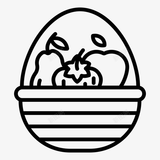 水果篮子食物svg_新图网 https://ixintu.com 水果篮子 食物 素食 素食主义 主义者 春季