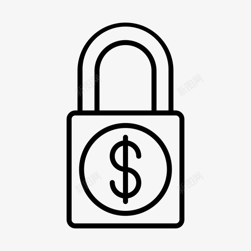 金钱锁商业金融svg_新图网 https://ixintu.com 金钱 商业 金融 套装
