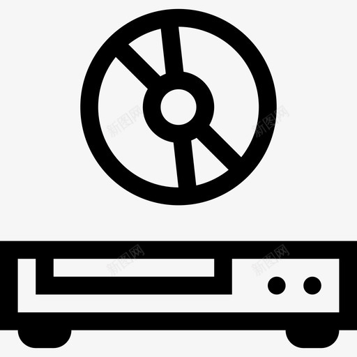 dvd播放机cd光盘svg_新图网 https://ixintu.com 播放机 光盘 媒体 微型