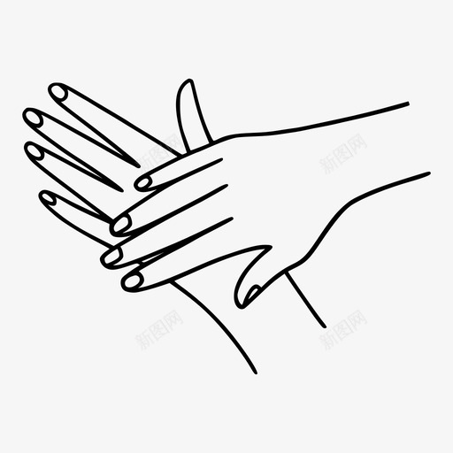 手护理护手霜svg_新图网 https://ixintu.com 护理 护手 手部 按摩 女士 手手