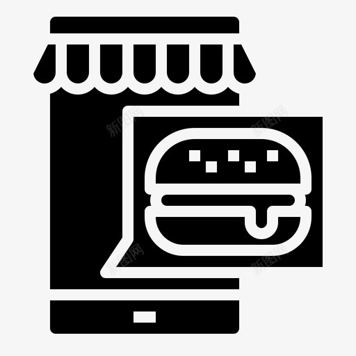 移动汉堡包在线svg_新图网 https://ixintu.com 移动 汉堡包 在线 餐厅 商店 食品 配送