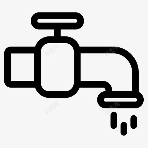 装修家居下水水龙头线性svg_新图网 https://ixintu.com 装修 家居 下水 水龙头 线性