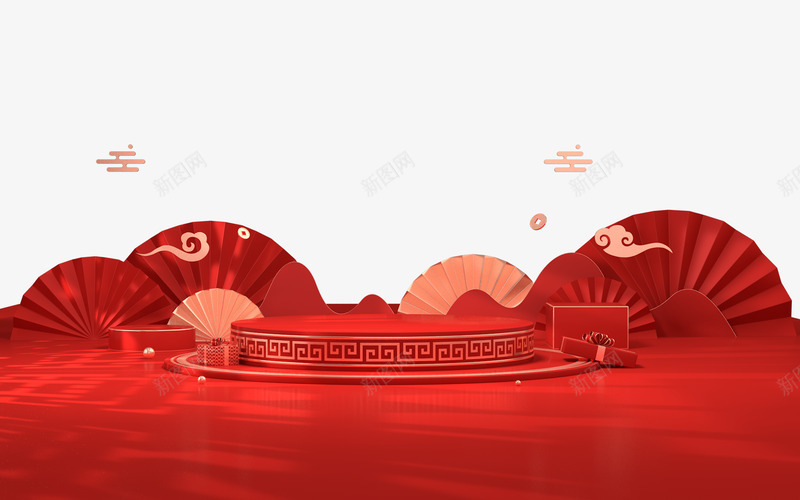 1920x1200新年新春红色中国风png免抠素材_新图网 https://ixintu.com 新年 新春 红色 中国 国风