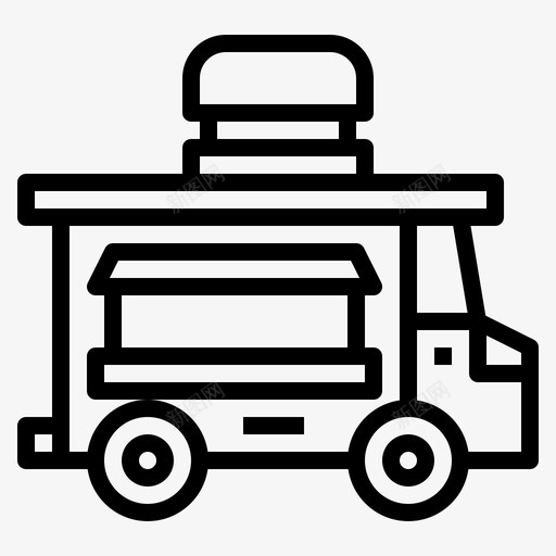 汉堡包摊汽车食品车svg_新图网 https://ixintu.com 汉堡包 汽车 食品