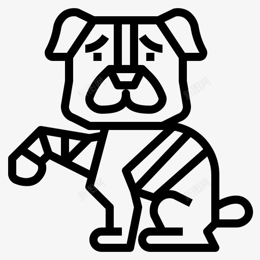 绷带狗医疗svg_新图网 https://ixintu.com 宠物 绷带 医疗 爱好者