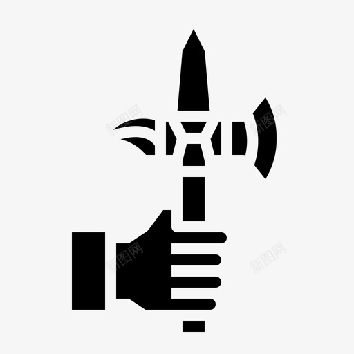 戟古代手svg_新图网 https://ixintu.com 武器 古代 实心