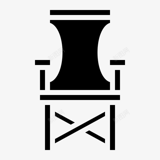 野营椅舒适家具svg_新图网 https://ixintu.com 野营 舒适 家具 钓鱼 实心 图标